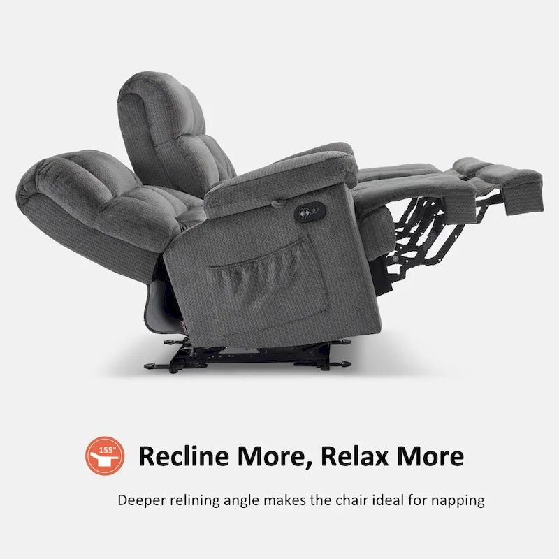 MCombo Power Loveseat Recliner with Console, Heat, Vibration and USB Ports