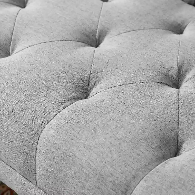 Linen Convertible Sofa Bed with 3 Adjustable Positions and Cup Holder