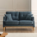 2-Seater Polyester Loveseat with USB Charging Port and Pine Wood Frame