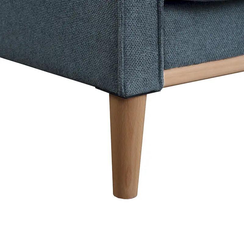 2-Seater Polyester Loveseat with USB Charging Port and Pine Wood Frame