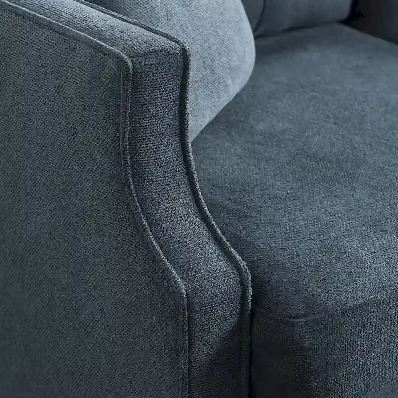 2-Seater Polyester Loveseat with USB Charging Port and Pine Wood Frame