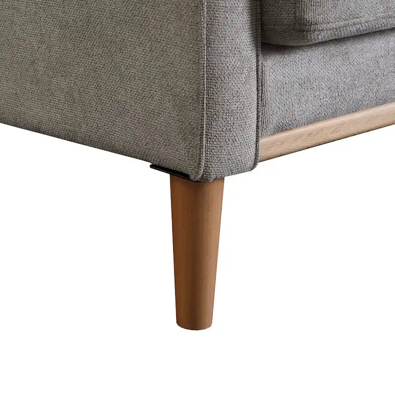 2-Seater Polyester Loveseat with USB Charging Port and Pine Wood Frame