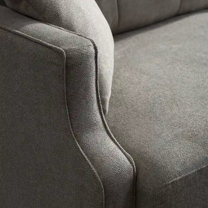 2-Seater Polyester Loveseat with USB Charging Port and Pine Wood Frame