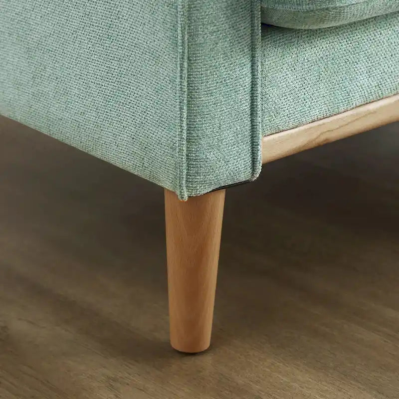 2-Seater Polyester Loveseat with USB Charging Port and Pine Wood Frame