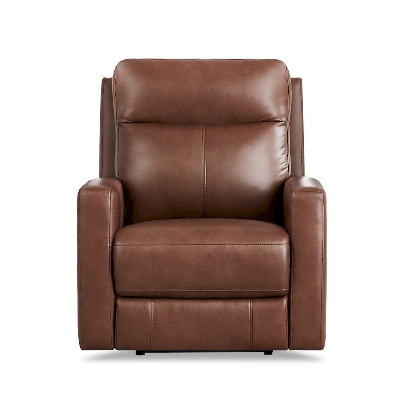 Zero Gravity Power Recliner with Top Grain Leather & Adjustable Headrest