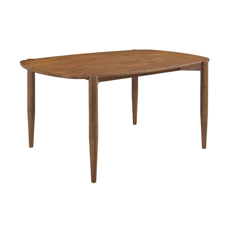 Solid Walnut Wood Dining Table with Tapered Legs - 63.5 x 39.75 x 30H