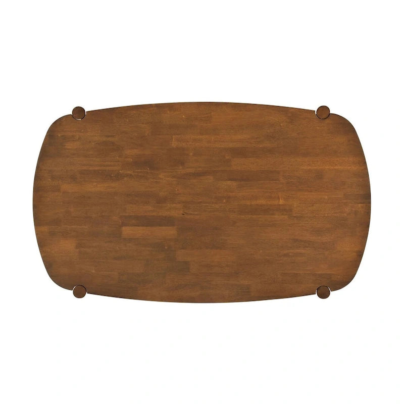 Solid Walnut Wood Dining Table with Tapered Legs - 63.5 x 39.75 x 30H
