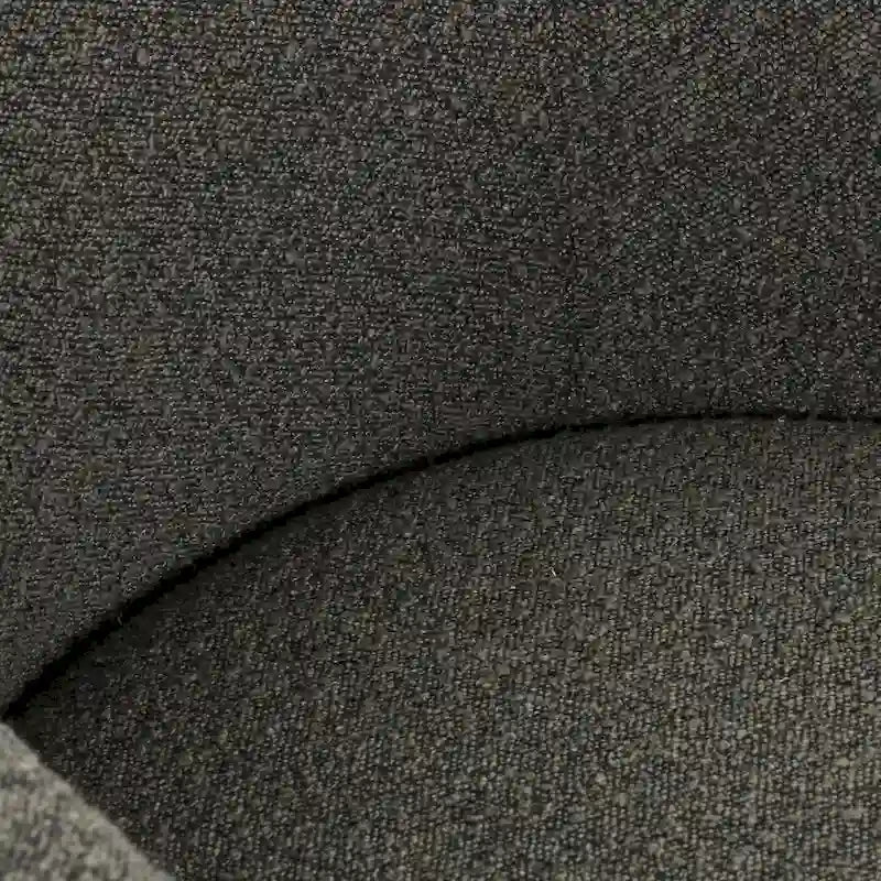 Boucle Swivel Lounge Chair with Channel Tufted Back