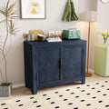 40-Inch Vintage Console Cabinet with Adjustable Shelves - Antique Style