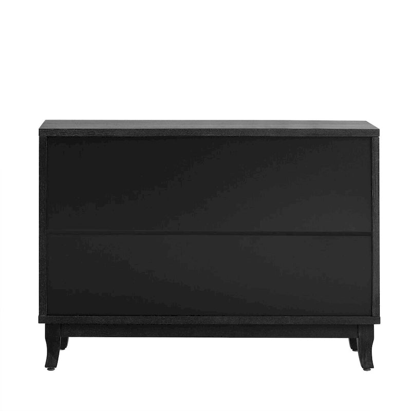 Retro Mirrored Sideboard Buffet Cabinet with 3 Glass Doors - 47.2W