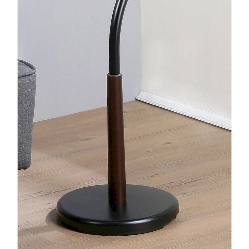 Metal 9-Hook Freestanding Coat Rack with Heavy Round Base - 74.8" Tall